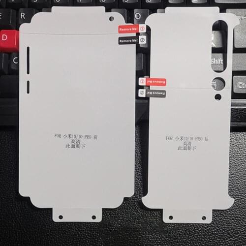 Soft Front+Back Full Cover edges sides Hydrogel Film For Xiaomi 10 pro Mi 10 HD Full Body Screen Protector Not Glass