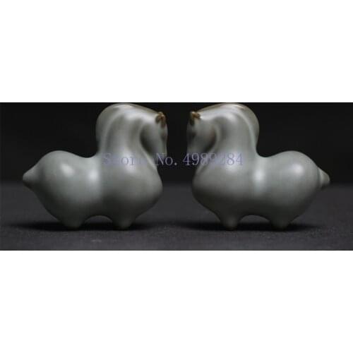 Ceramic Handicraft Furnishings Chinese Style Horse Handmade Retro Simulation Animal Modern Home Decoration Accessories Animal