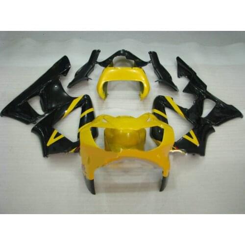 Km black yellow Fairing kit for CBR900RR 00 01 CBR900 929 CBR900RR 2000 2001 Injection mold Fairings set