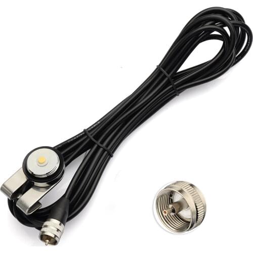 Superbat NMO Vehicle Antenna Mount to UHF PL-259 Connector RG58 Coaxial Cable for Yaesu/Vertex Kenwood Mobile Radio