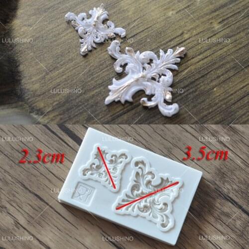 Luyou DIY Baroque Scrolls silicone cake mold fondant mold cake decorating tools chocolate gum paste mold soap mould FM1195