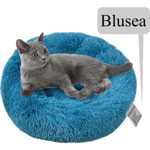 Blusea Soft Plush Round Pet Bed Cat Soft Bed Cat Bed for Cats Small Dogs