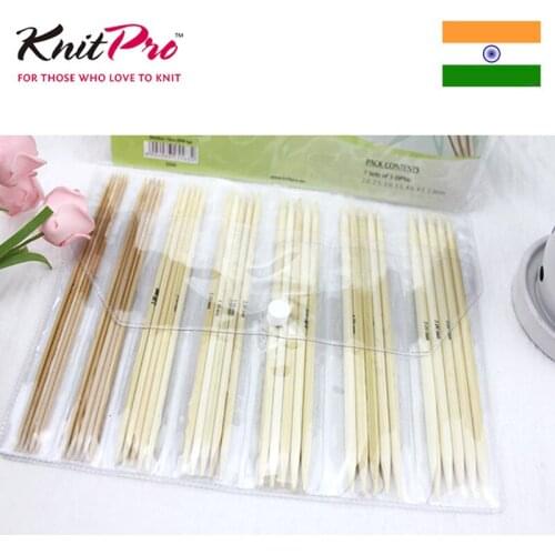 Knitpro Bamboo 15cm Double Pointed Knitting Needle Set