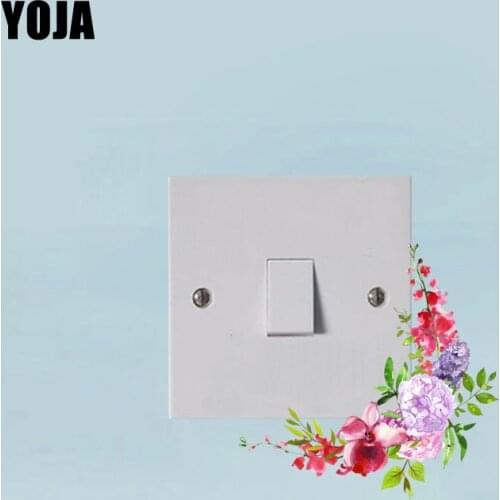 YOJA Switch Sticker Simple Colorful Flower PVC Room Decorative European Style Wall Decal 15SS0023