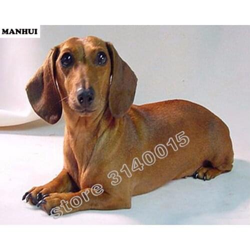 New DIY Diamonds 5D Diamond Mosaic Full Circle Diamond Diamond Embroidered Animal dog BFC007