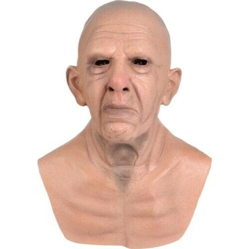 NEW Old Man Hallowen Mask Realistic Latex Halloween Costume Party Props Masks Headgear