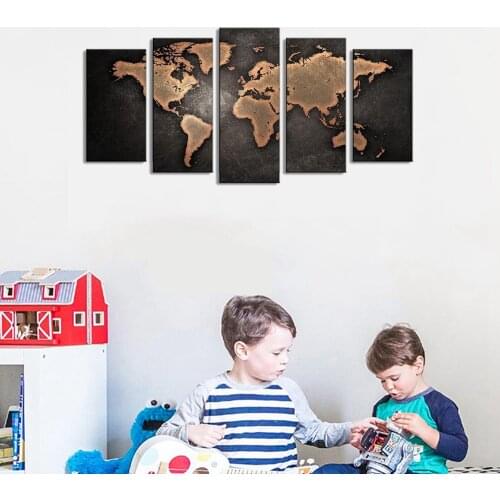 Old Map Abstract Canvas Painting Map of the World Pictures Modern Artwork for Living Room Office Wall Decor Drop shipping