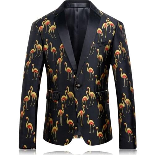 2019 Autumn And Winter New Arrival Mens High Quality Of Leisure Printing Business Suits Men Coat Jacket Blazers