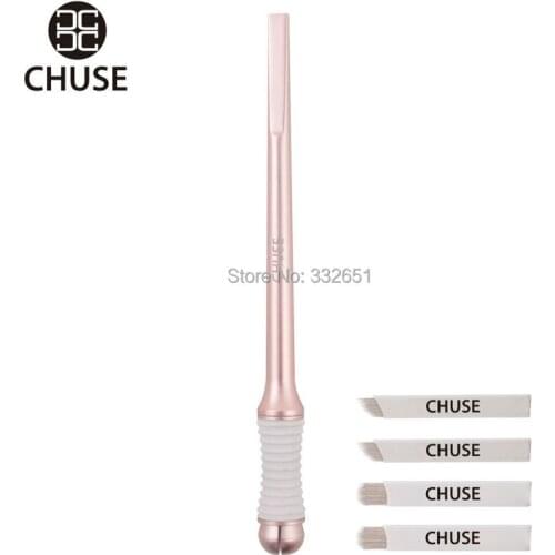 Chuse manual tattoo pen permanent makeup manual tattoo pen M99 with 4pcs blades for tattooing TATTOO Microblading blades PMU ink