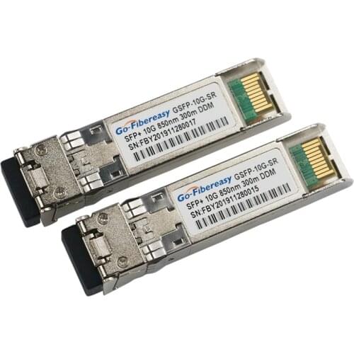 SFP 10G SR Fiber Optical Transceiver Module 10GBASE SFP+ 850nm 300m DDM Compatible for Ubiquiti/Mikrotik/Zyxel