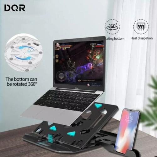 Foldable Laptop tablet Stand Adjustable With Cooling Fan Heat Dissipation for 11 - 17 inch Macbook Pro Notebook Computer Holder
