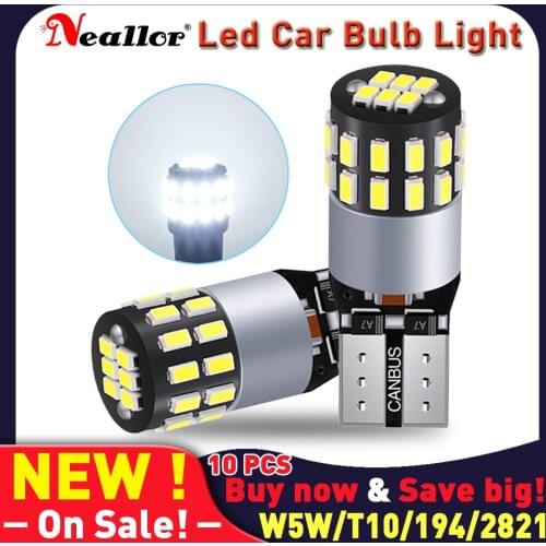 T10 W5w Led 194 168 Canbus Side Lights Bulbs On Cars Accessories Auto Goods Interior Diode Lamps For Fiat Ducato 500 Panda Punto