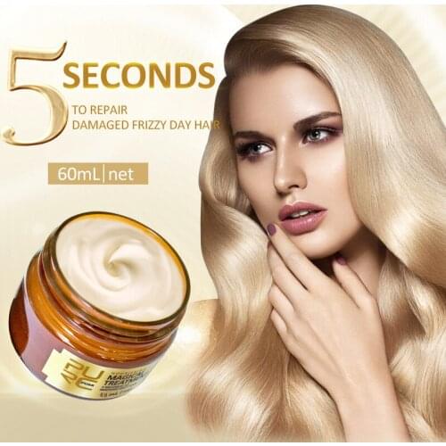 PURC Magical Treatment Hair Mask 5 seconds Repairs Damage Frizz Hair Soft Smooth Deep Repair Keratin for Hair& Scalp Treatment