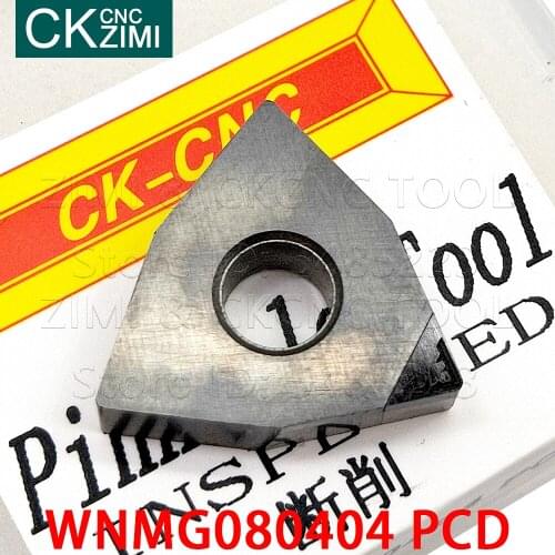 WNMG080404 PCD WNM G080404 PCD chip breakers diamond inserts CNC External turning tools Mechanical Metal lathe Tool for aluminum