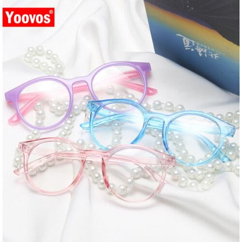 Yoovos Optics Glasses Frame Child Anti Blue Light Eyeglasses Frame For Kids Brand Designer Glasses Frame Clear Lens Spectacle