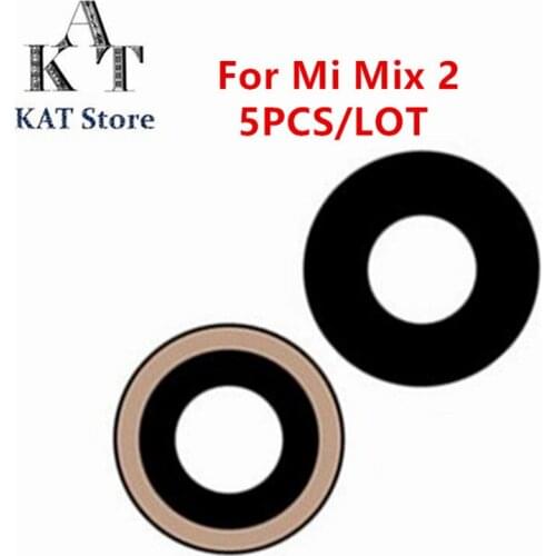5pcs For Xiaomi Mi Mix 2 Rear Back Camera Glass Lens Cover Camera Lens Ring Replacement Parts