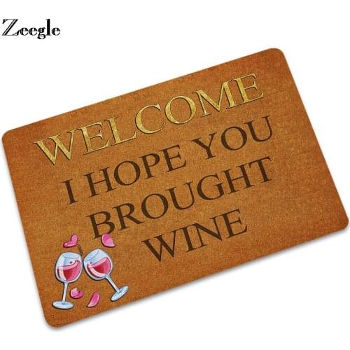 Zeegle Welcome Floor Mats Rubber Carpets In The Hallway Bathroom Kitchen Mats Doormats Outdoor Non-slip Living Room Carpet
