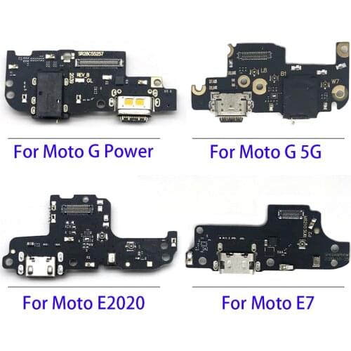 10Pcs/Lot USB Power Charging Port Connector Board Parts Flex Cable For Moto G6 Play/G 5G/G Power/E7 E 2020 / One Fusion Plus