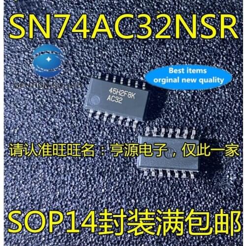 10PCS SN74AC32 SN74AC32NSR silk-screen AC32 SOP14 absorbing in stock 100% new and original