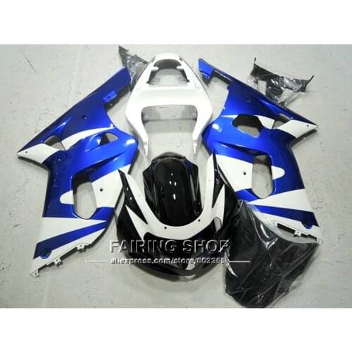 100%fit Fairings For Suzuki gsxr600 750 2001 2002 2003 01 02 03 ( White blue ) fairing kit EMS free n146