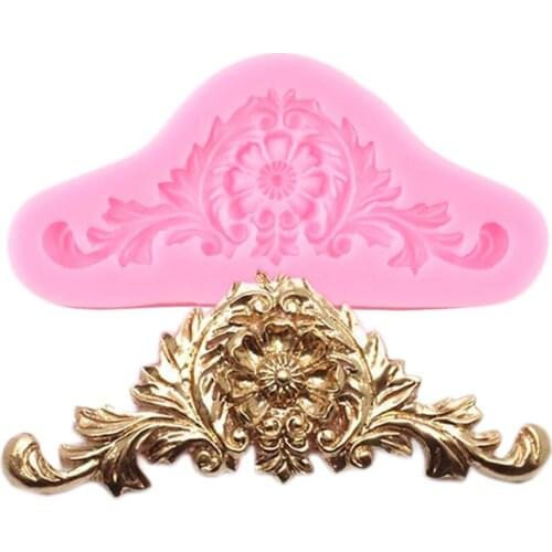 3D Baroque Relief Cake Border Silicone Molds DIY Party Fondant Cake Decorating Tools Chocolate Gumpaste Candy Resin Clay Moulds