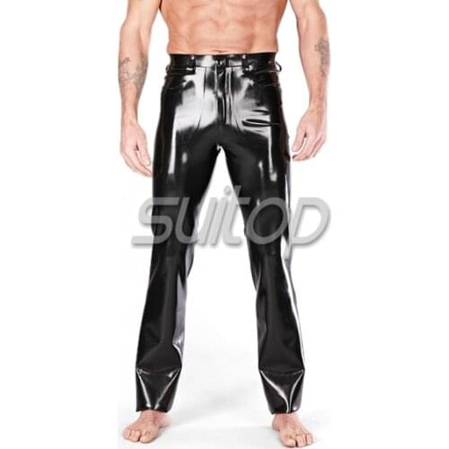 Free shipping Men 's 0.6mm latex pants