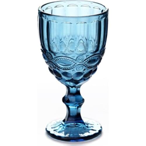 Wine Glass Cups Retro Vintage Relief Red Wine Cup 300ml Engraving Embossment Juice Drinking Glasses Champagne Assorted Goblets