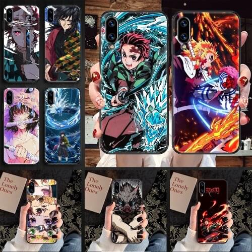 Demon Slayer Anime Phone case For Huawei Honor 6 7 8 9 10 10i 20 A C X Lite Pro Play black 3D prime painting cover art shell
