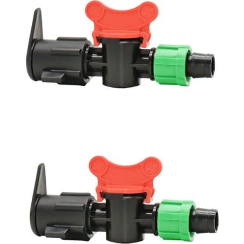 Farm 1/2 male to 16mm drip tape garden tap crane with lock nut connectors 5/8" drip tape Irrigation valve for Greenhouse 10pcs