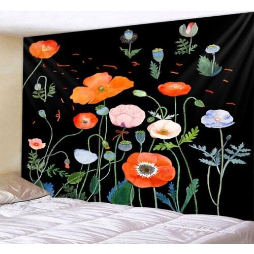 Beautiful floral bohemian psychedelic tapestry tapestry wall hanging mandala Indian tapestry living room bedroom decoration