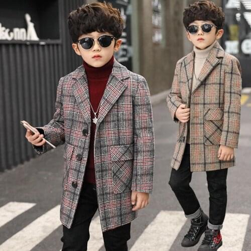 Baby Boys Long Sleeve Jacket Cardigan Gentleman Wear 2019 Fashion Spring Autumn Plaid Color Coats Childrens Outerwear Suit Coat