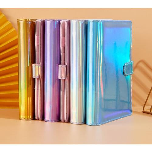 A5 A6 Laser Notebook Planner DIY Organizer Binder Books Journal Sketchbook Accessories Diary Office Supplies Notebook