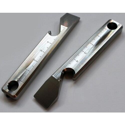 Titanium Alloy Ruler Multi-function Bottle Opener Keychain Screwdriver Titanium EDC Outdoor Tool Card