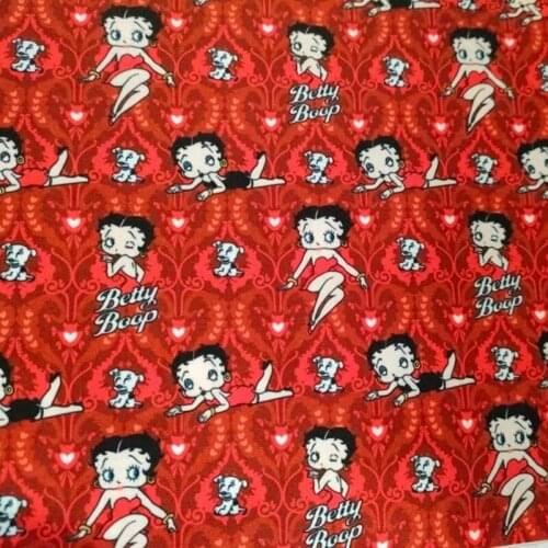 Cartoon Sexy Lady Betty Polyster cotton Fabric for Tablecloth Sewing Quilting Fabrics Needlework Material DIY Handmade