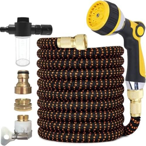 High Pressure Water Gun Set Household Multifunctional Garden Irrigation Watering Retractable Hose Car Wash Water Gun Supplies