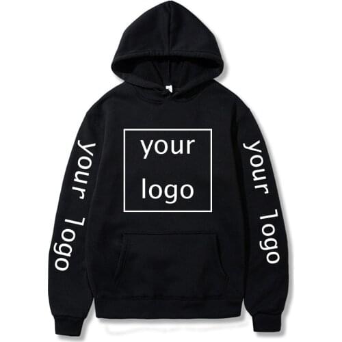 New Custom Hoodies DIY Logo Image Print Clothing Customized Sport Casual Sweatshirt Hoodie Pullover Size XS-4XL