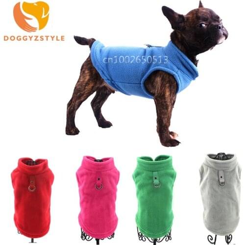 Solid Winter Warm Pet Dog Vest Clothes Puppy Cat Harness Coat Costumes Fleece Casual Jacket For Small Dogs Chihuahua Sweatshirt