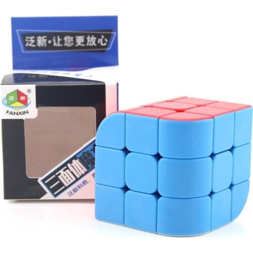 Original High Quality FanXin 3x3x3 Trihedron Magic Cube Cambered Surface Speed Puzzle Christmas Gift Ideas Kids Toys