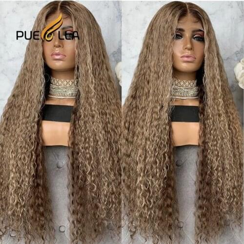 Curly 13x4 Lace Frontal Wig Pre Plucked Brazilian Remy 13x6 Lace Front Human Hair Wigs For Women With Baby Hair 180 Density