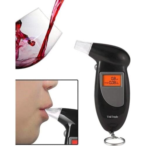 Portable Digital Breath Alcohol Detector Tester Battery Power LCD Display for Car Driver Examine