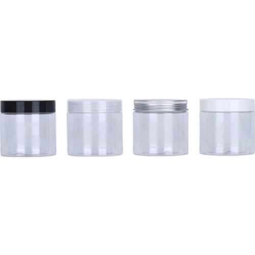 1Pcs 200ml Travel Cosmetic Empty Bottle Tranparent Jar Pot plastic Cover Cream Eyeshadow Makeup Container Box 70x70mm