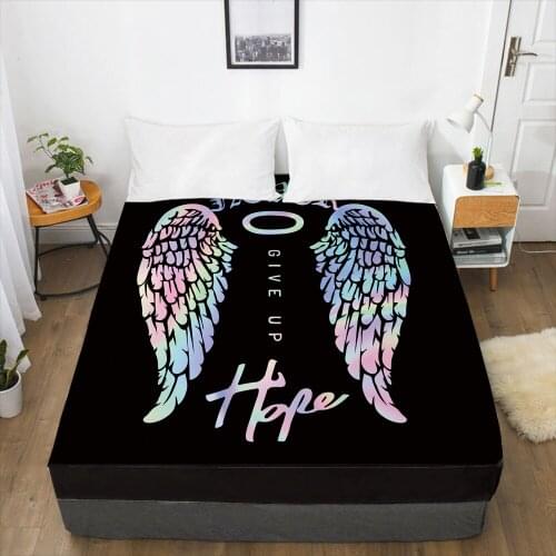 Luxury Elastic fitted sheet bed sheet With An Elastic Band Mattress Cover 150x200/160x200 Bed cover for home animal wing