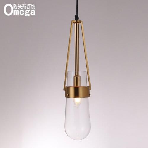 Nordic post-modern minimalist glass chandelier bedroom bedside restaurant bar tea house chandelier hotel project chandelier