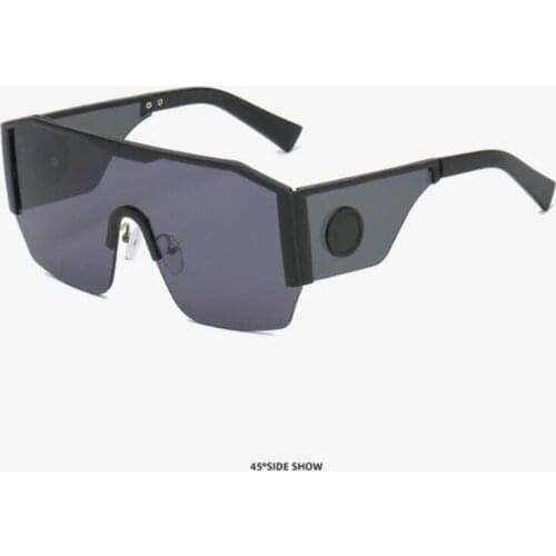 Metal sunglasses with large frames Fashion eyewear designer for women Mens and womens outdoor recreational sunshade uv400