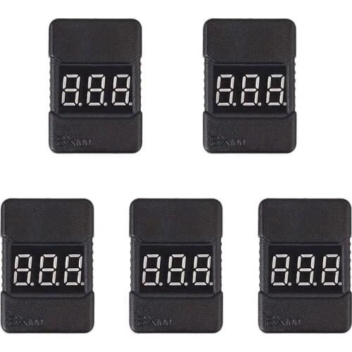 5PCS 1-8S Lipo Li-Ion Battery Voltage Tester Monitor RC Low-Voltage Buzzer Alarm for Household Battery Testers