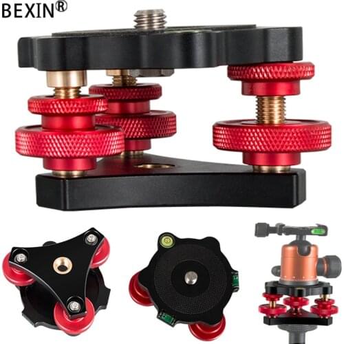 BEXIN Tripod Speedy Leveling Base Leveler Adjusting Base Panning Level Plate Bubble Level for Canon Nikon DSLR Camera Tripod