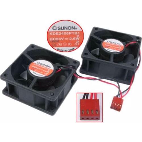 SUNON KDE2406PTB1 DC 24V 2.6W 60x60x25mm Server Cooling Fan