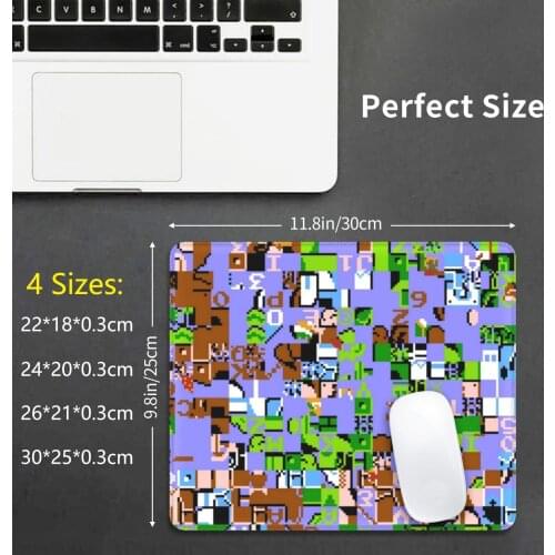 World 1-1 Mouse Pad 3140 Pixel Art Nintendo Glitch 8bit Pixel Geek Games Nes Pixelart