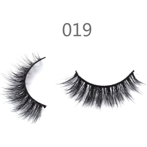 1 Pair 3D Mink Eyelashes Fluffy Dramatic Eyelashes Makeup Wispy Mink Lashes Natural Long False Eyelashes Thick Fake Lashe 019