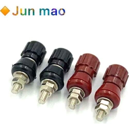 2pcs/1pair red black 5MM Copper Posts Terminal Blocks Power Supply Terminals Welding Machine Inverter Post Connector JS107